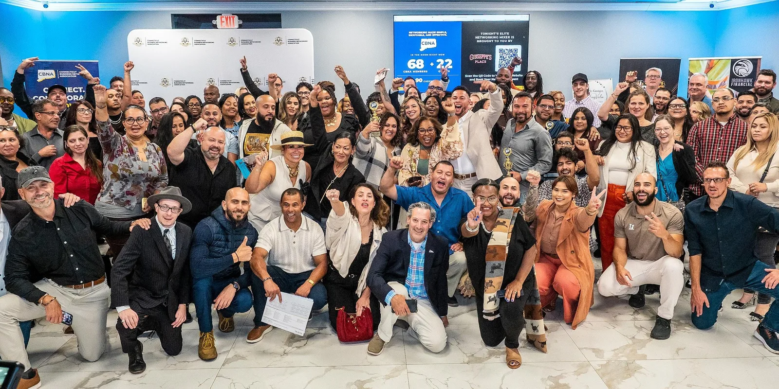 CBNA members celebrating together at a networking event