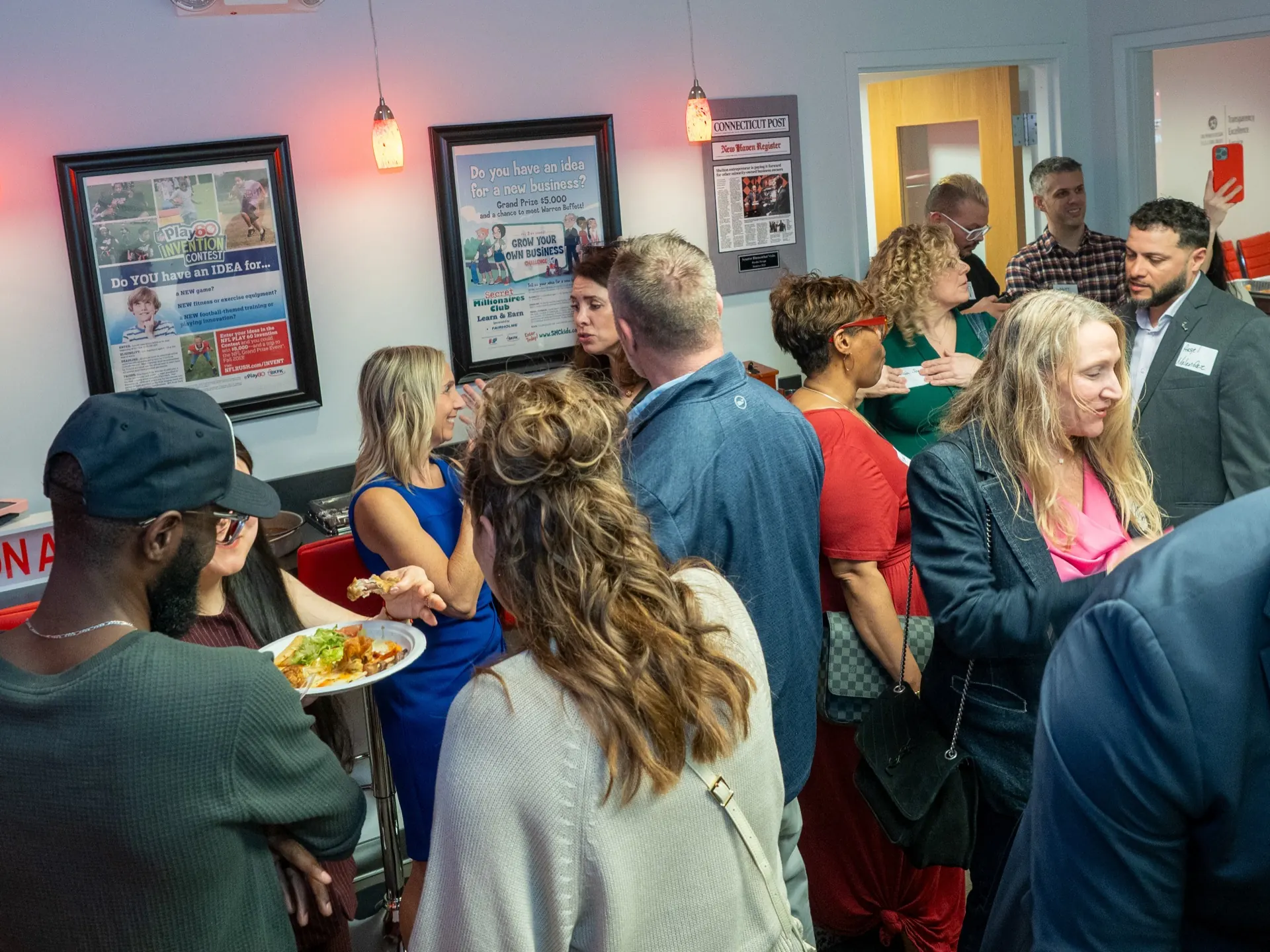 Guests networking and connecting at the CBNA event