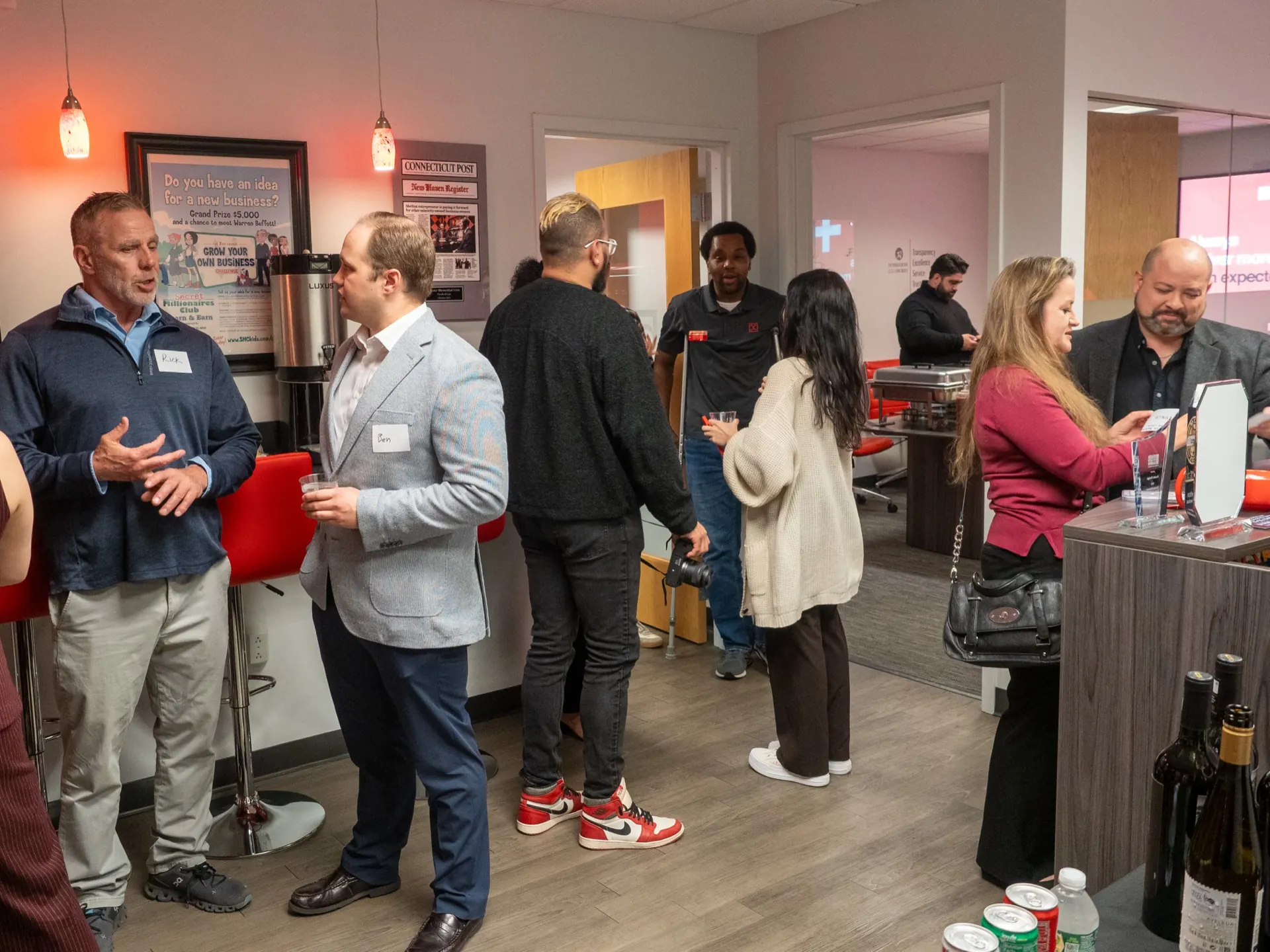 CBNA members and guests connecting throughout the evening