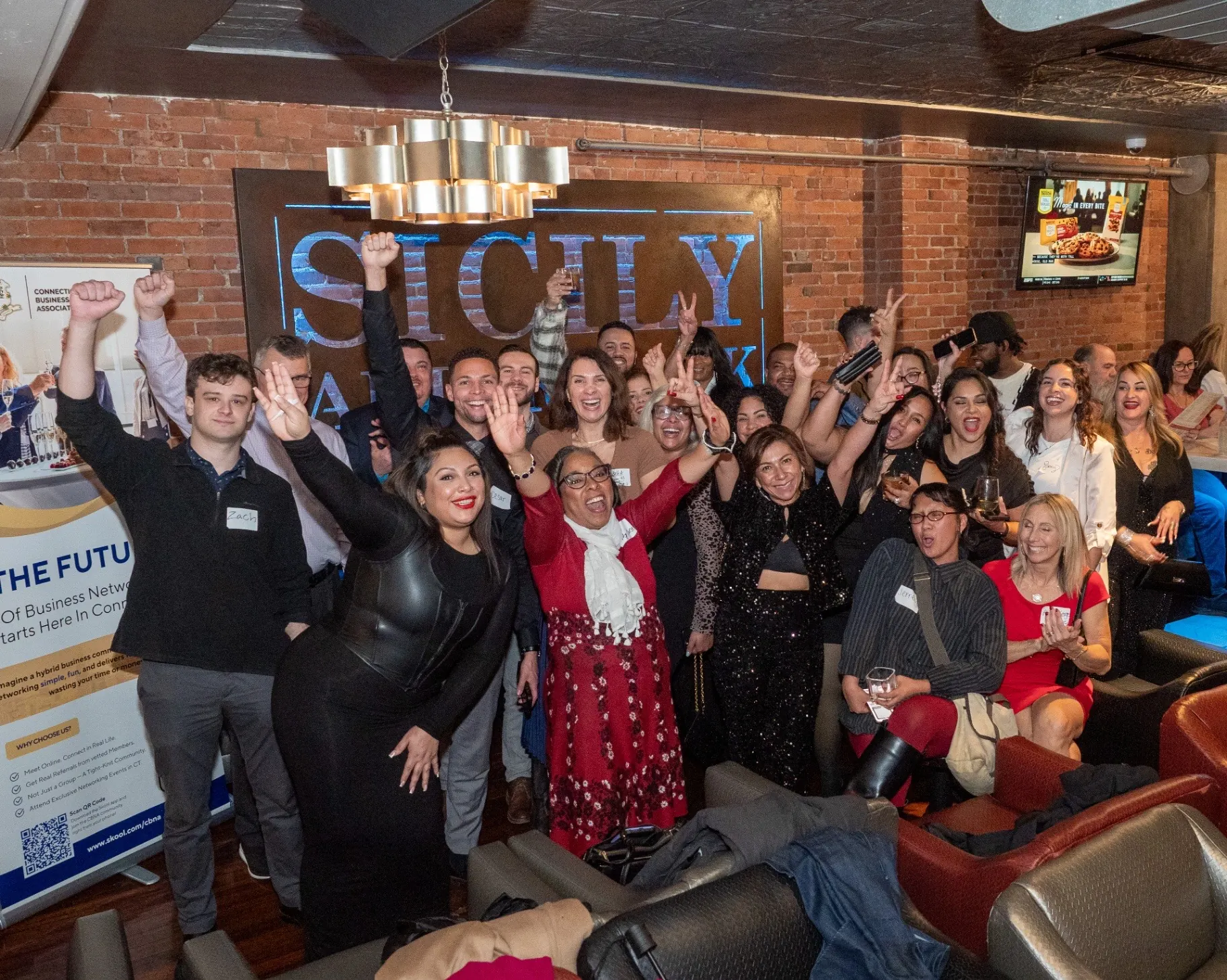 CBNA business professionals networking at a Connecticut event
